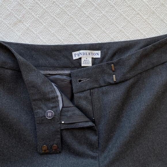 Pendleton 100% Virgin Wool Straight Leg Trouser Pant Gray Lined Womens 8 Classic - Picture 5 of 8